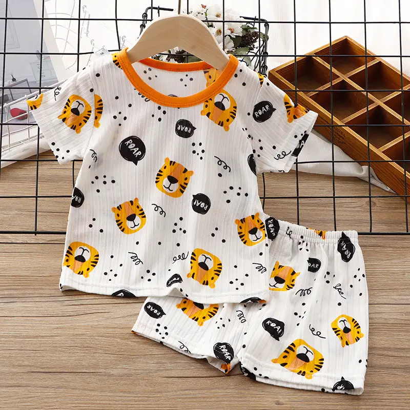 Baby Girl Printed T-Shirt & Shorts Set White - Image 4