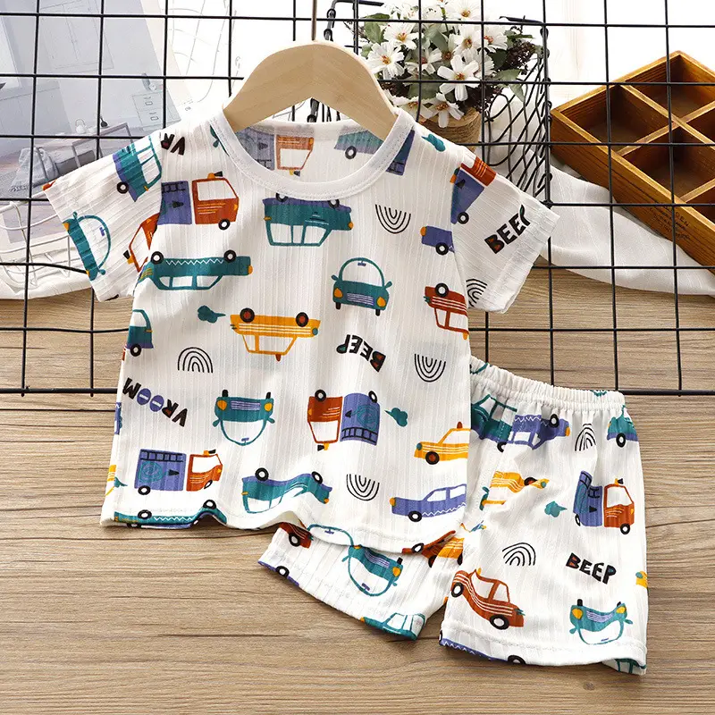 Baby Girl Printed T-Shirt & Shorts Set White — feature 1