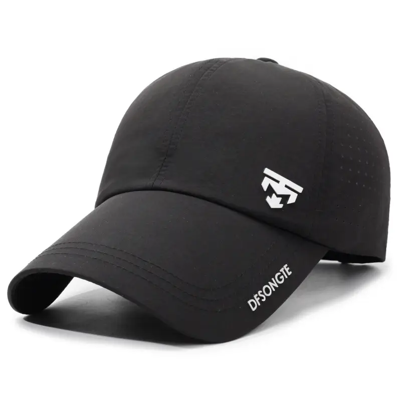 Men's Navy Blue Brim Cap with Extended Back Closure - Image 3
