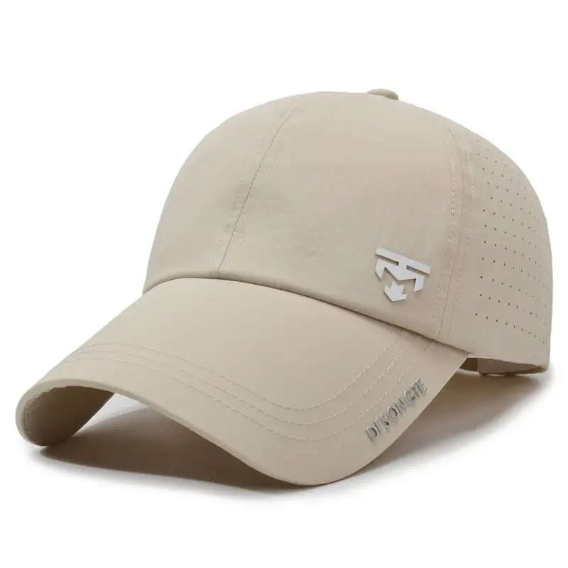 Men's Navy Blue Brim Cap with Extended Back Closure - Image 5