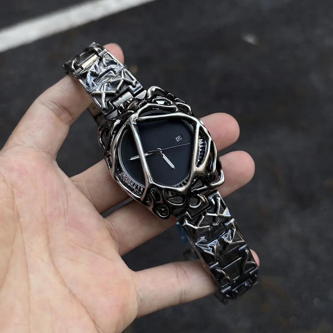 Millennium Y2K Watch Men's Spider Web Alabaster European and American High-End Waterproof Cross-Border Popular Men's Watch