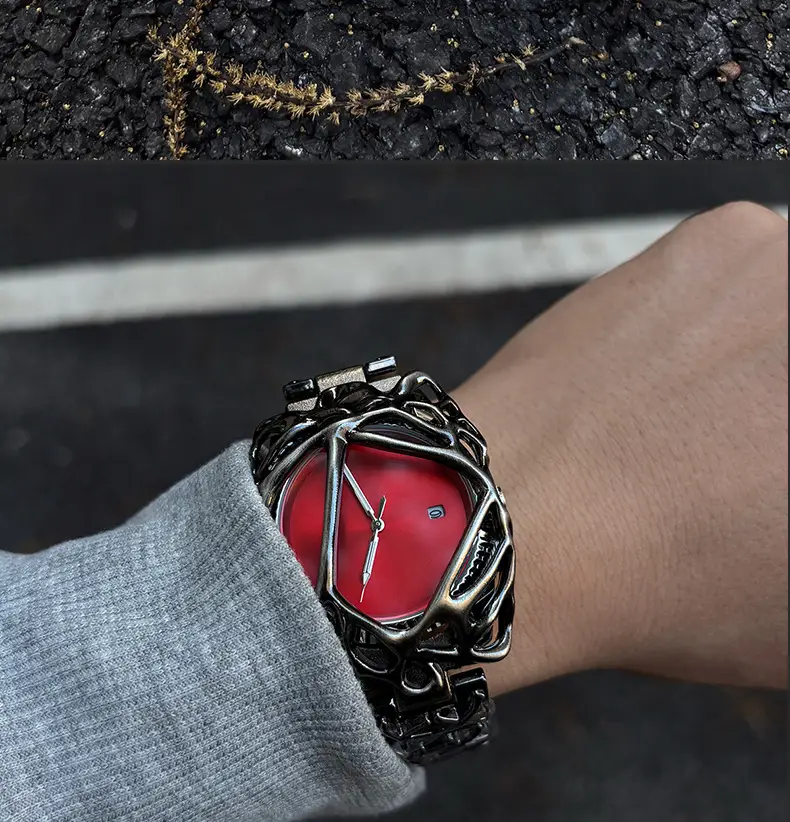Millennium Y2K Watch Men's Spider Web Alabaster European and American High-End Waterproof Cross-Border Popular Men's Watch — feature 12