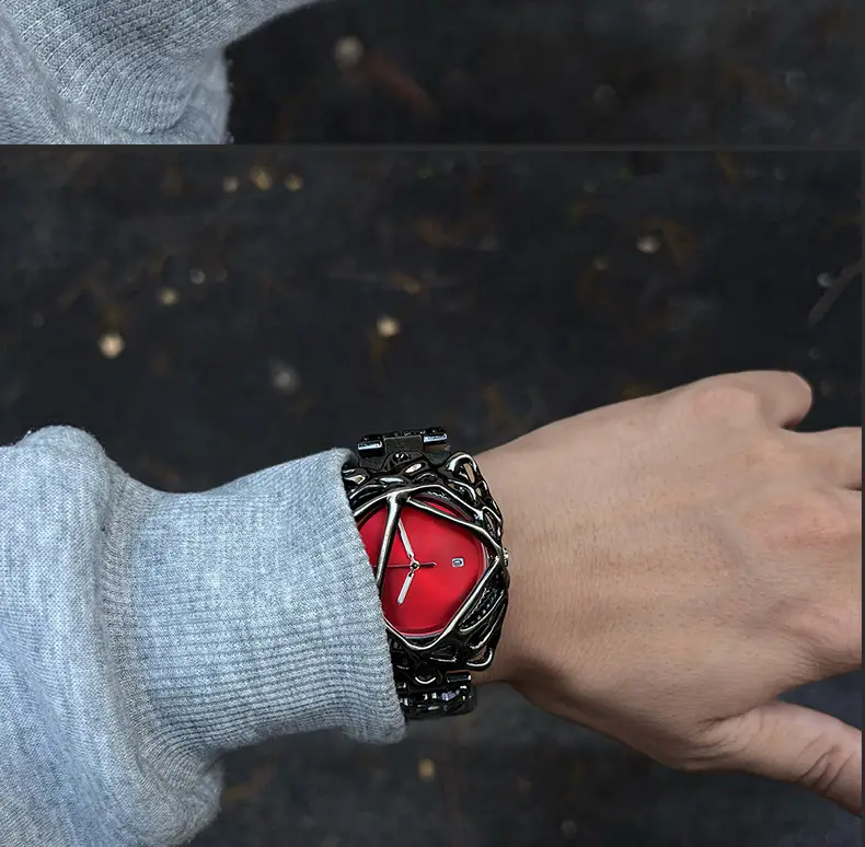 Millennium Y2K Watch Men's Spider Web Alabaster European and American High-End Waterproof Cross-Border Popular Men's Watch — feature 13
