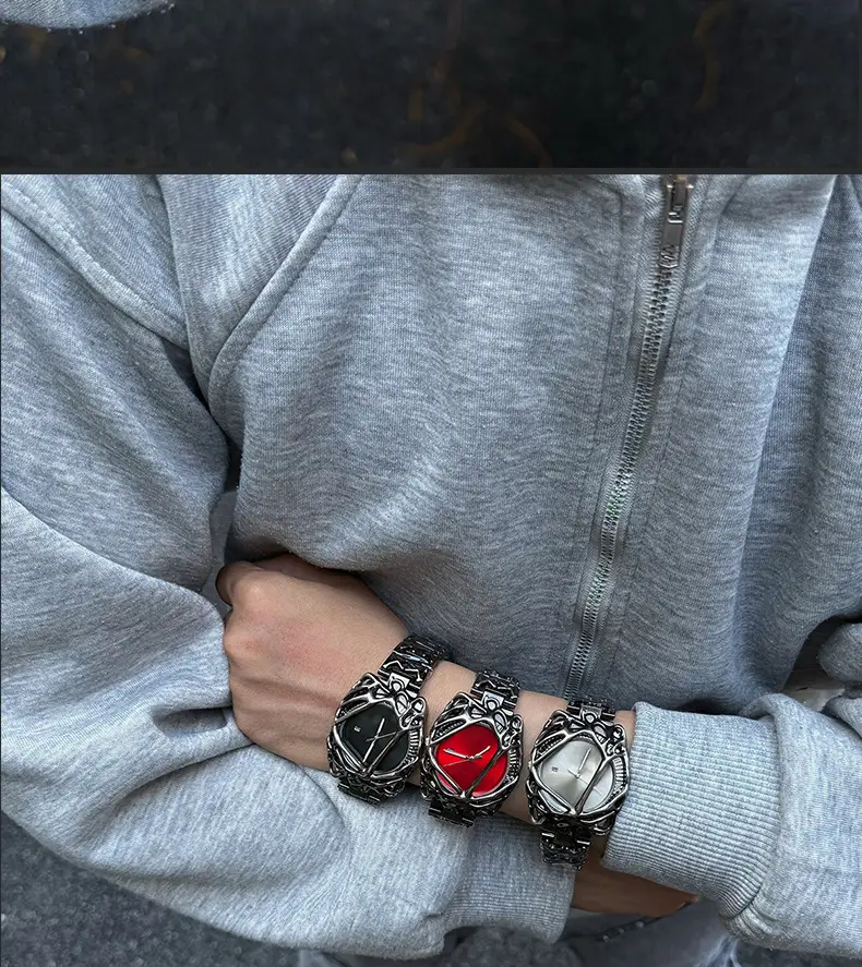Millennium Y2K Watch Men's Spider Web Alabaster European and American High-End Waterproof Cross-Border Popular Men's Watch — feature 14