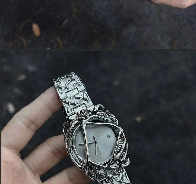 Millennium Y2K Watch Men's Spider Web Alabaster European and American High-End Waterproof Cross-Border Popular Men's Watch — feature 19