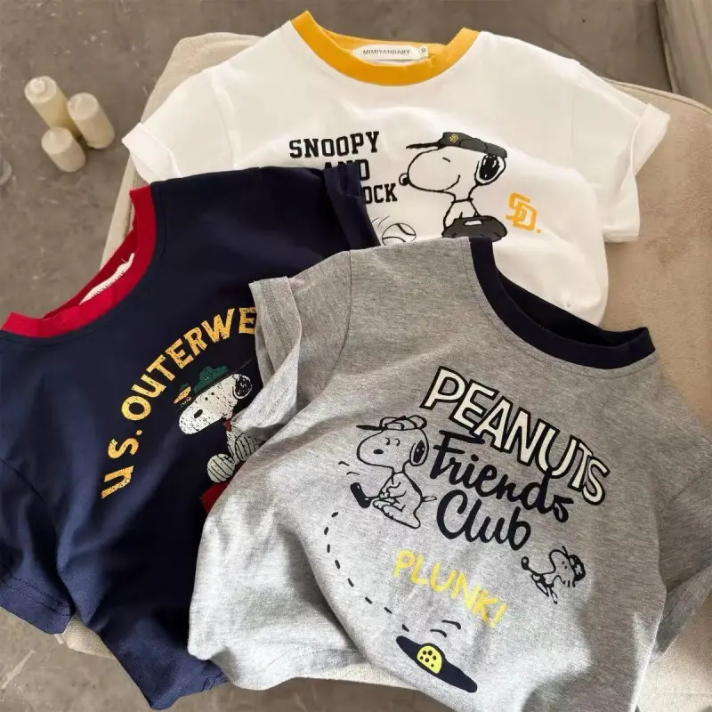 Children Cartoon T-Shirts 2025 Summer Boys Girls Japanese Style - Image 6