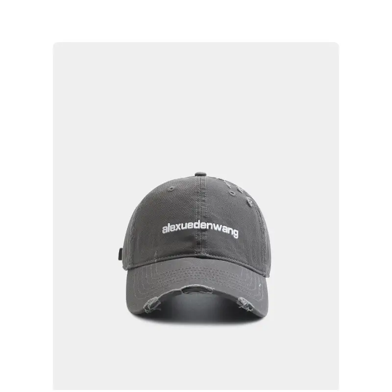 Black Distressed Baseball Cap for Women Men Korean Style Casual — feature 3