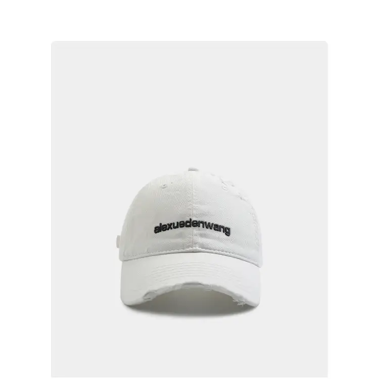 Black Distressed Baseball Cap for Women Men Korean Style Casual — feature 6