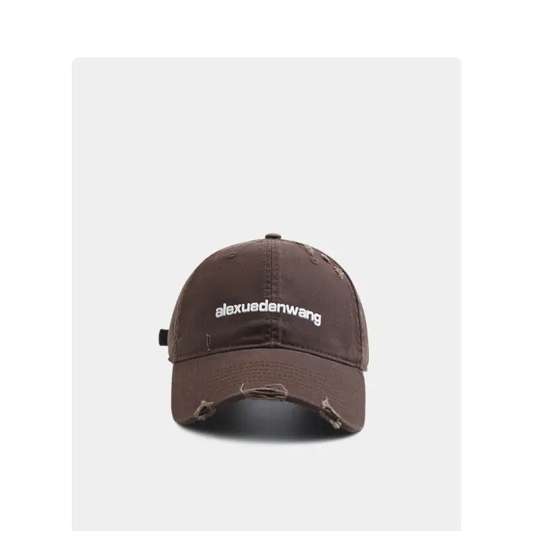 Black Distressed Baseball Cap for Women Men Korean Style Casual — feature 9