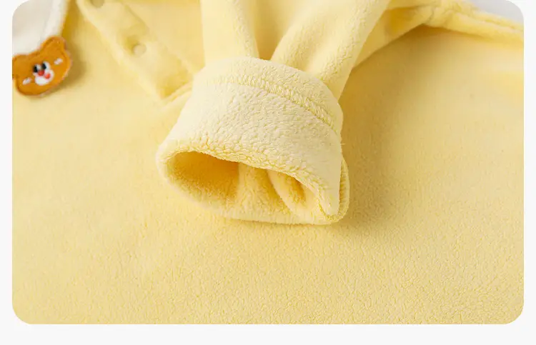 Duduia Kids Long Sleeve T-Shirt Yellow Polo Collar — feature 11