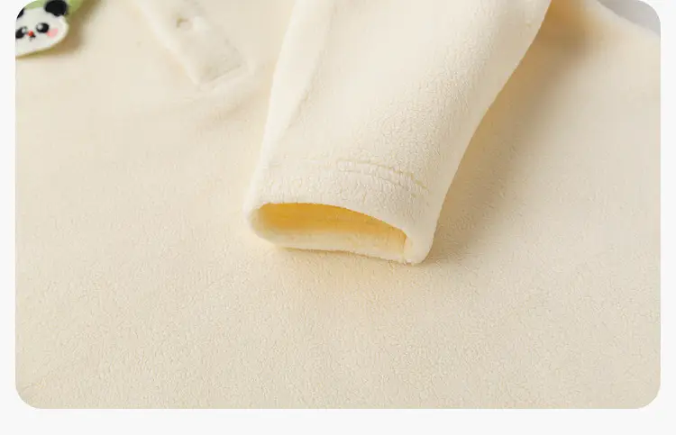 Duduia Kids Long Sleeve T-Shirt Yellow Polo Collar — feature 20