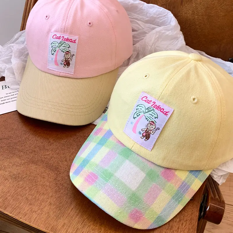 Korean Style Plaid Baseball Cap for Women - Image 8