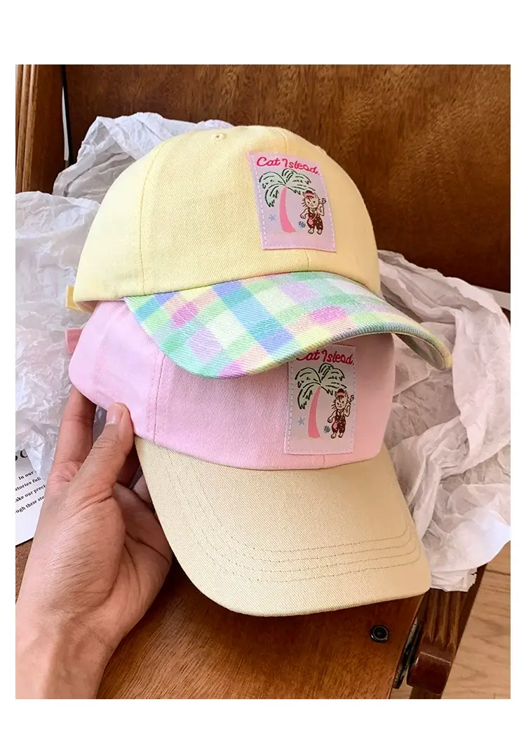 Korean Style Plaid Baseball Cap for Women — feature 12