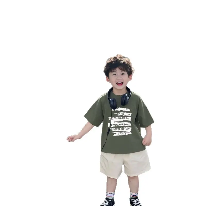 Cool Printed T-Shirt Set for Boys Summer Wear - Image 13