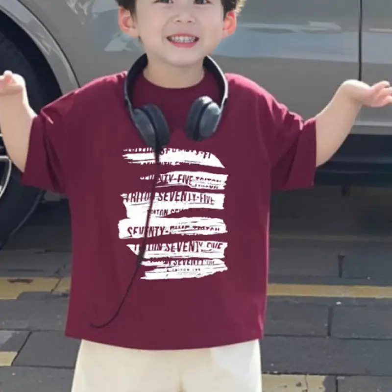 Cool Printed T-Shirt Set for Boys Summer Wear - Image 6