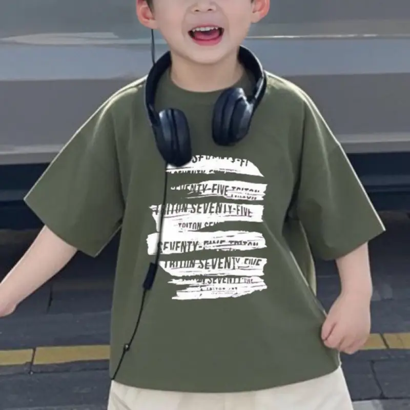 Cool Printed T-Shirt Set for Boys Summer Wear - Image 7