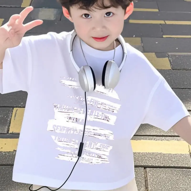Cool Printed T-Shirt Set for Boys Summer Wear - Image 8