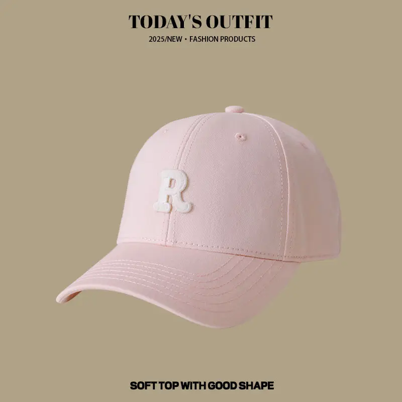 2025 Korean Style Pink Baseball Cap with Wide Brim - Image 6