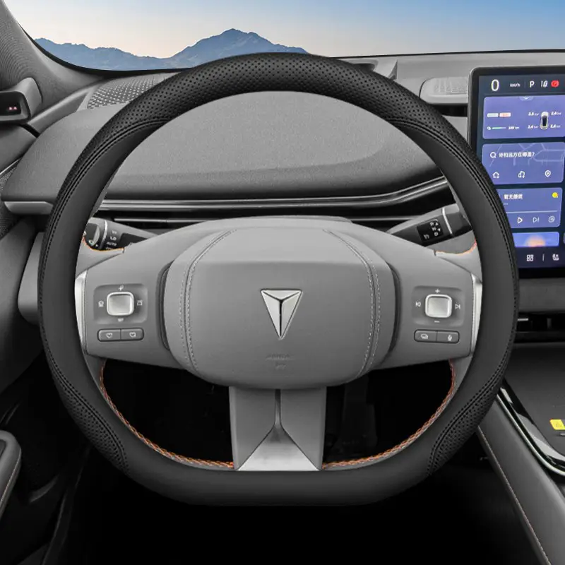 Deep Blue S05 Steering Wheel Cover Ultra-Thin Pappa Leather