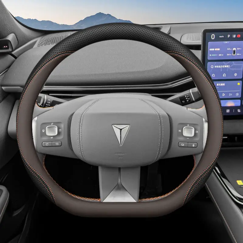 Deep Blue S05 Steering Wheel Cover Ultra-Thin Pappa Leather