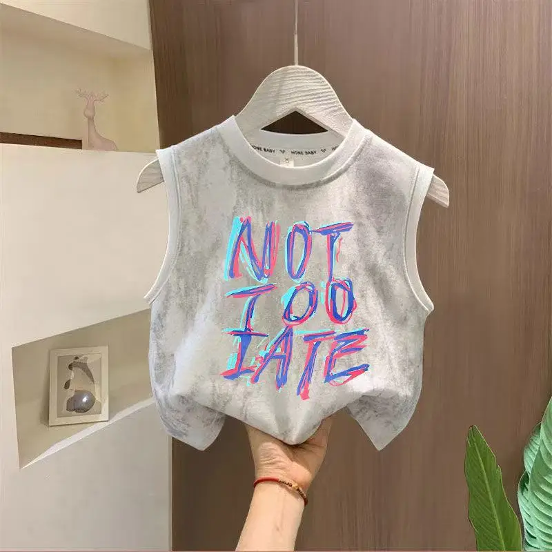 Boys Sleeveless Tie-Dye T-Shirt 2025 - Image 5