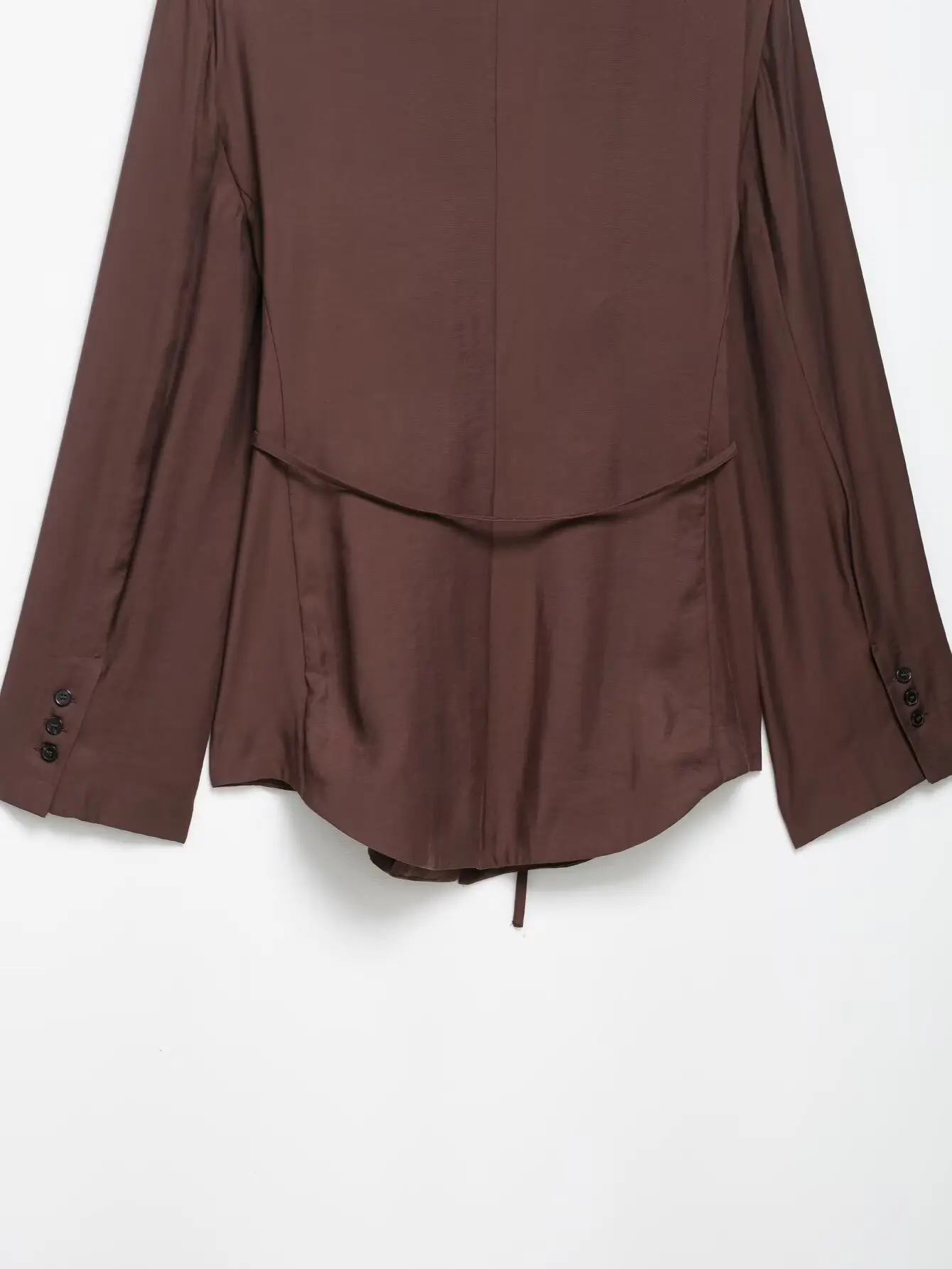 Women's Belted Suit Jacket & Shorts Set Brown — feature 14