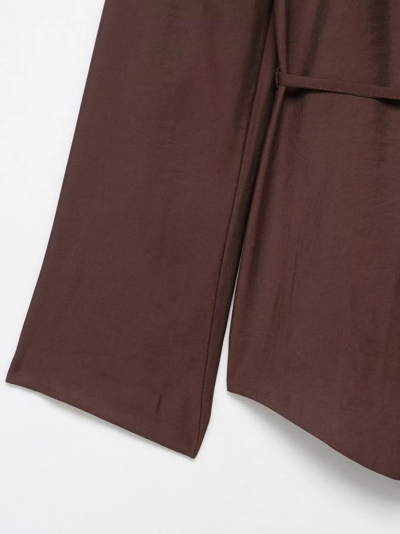 Women's Belted Suit Jacket & Shorts Set Brown — feature 6