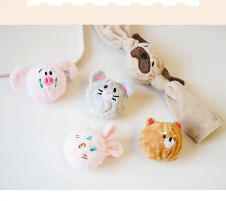 Pet Teething and Chewing Bb Cute Animal Shaped Elastic Ball Sound Toy Thorn Ball Bichon Teddy Amazon — feature 6