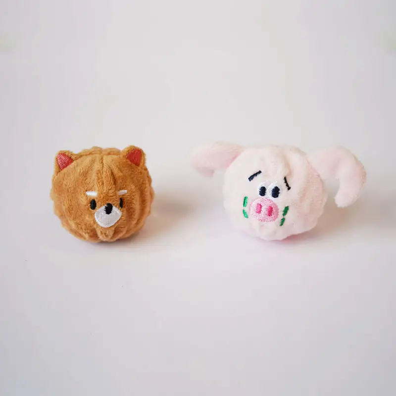 Pet Teething and Chewing Bb Cute Animal Shaped Elastic Ball Sound Toy Thorn Ball Bichon Teddy Amazon