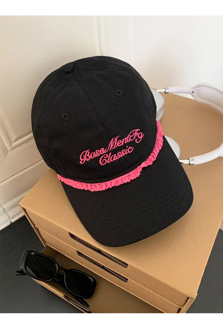 Sweet Cool Spicy Girl Baseball Cap Black Pink Duckbill Sunshade — feature 10