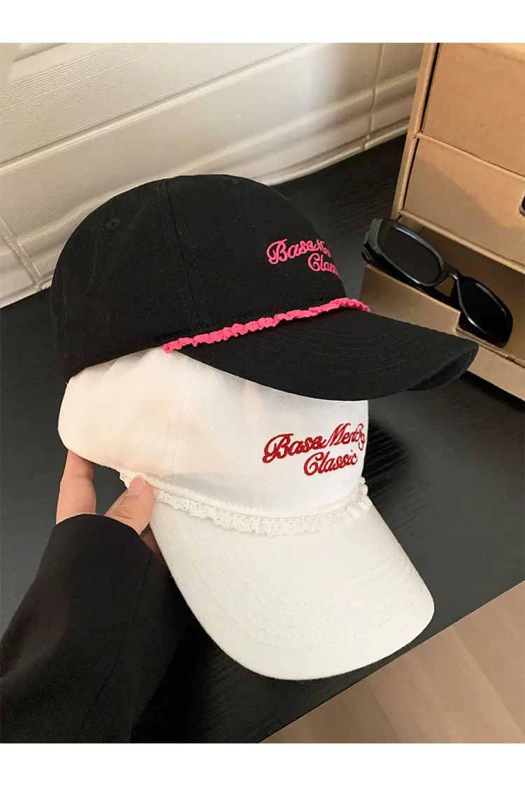 Sweet Cool Spicy Girl Baseball Cap Black Pink Duckbill Sunshade — feature 12