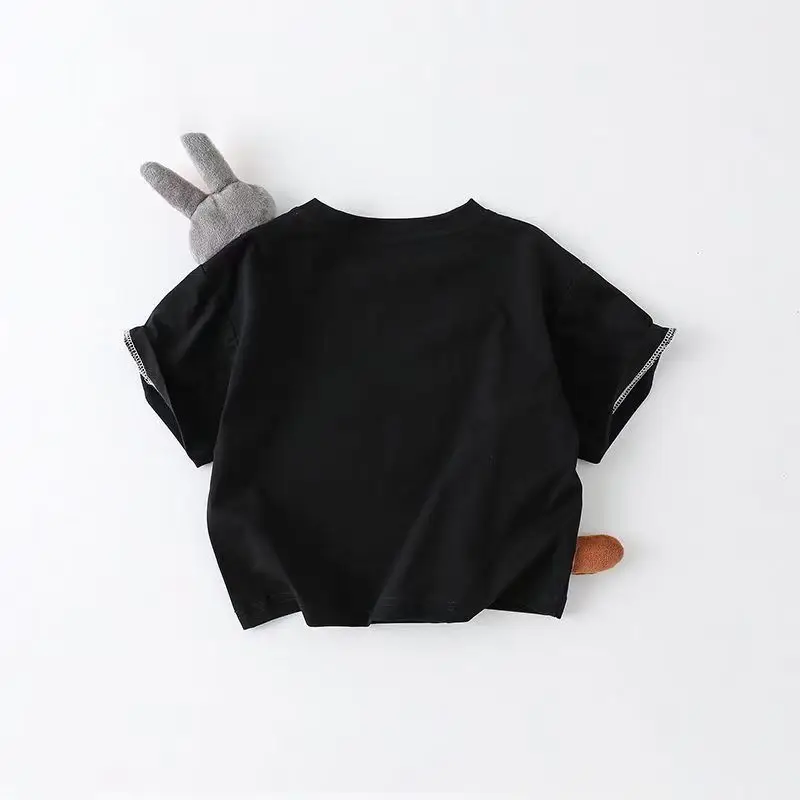Boys Party Cartoon T-Shirt Black 2026