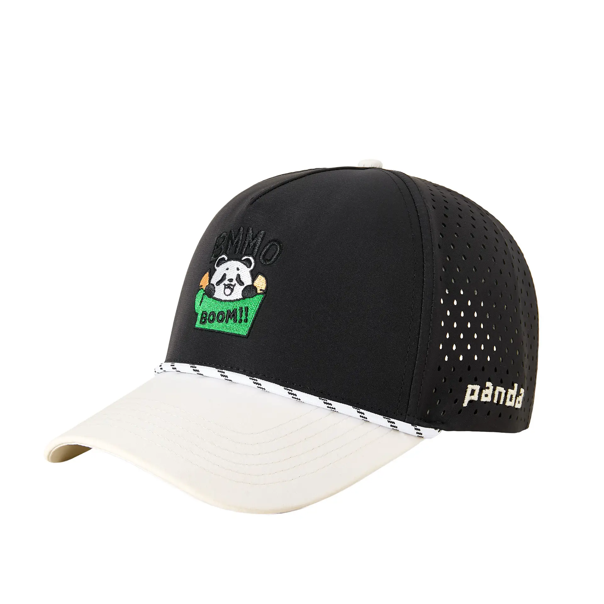 Summer Cartoon Duck Cap Green White Breathable 5-Page Top