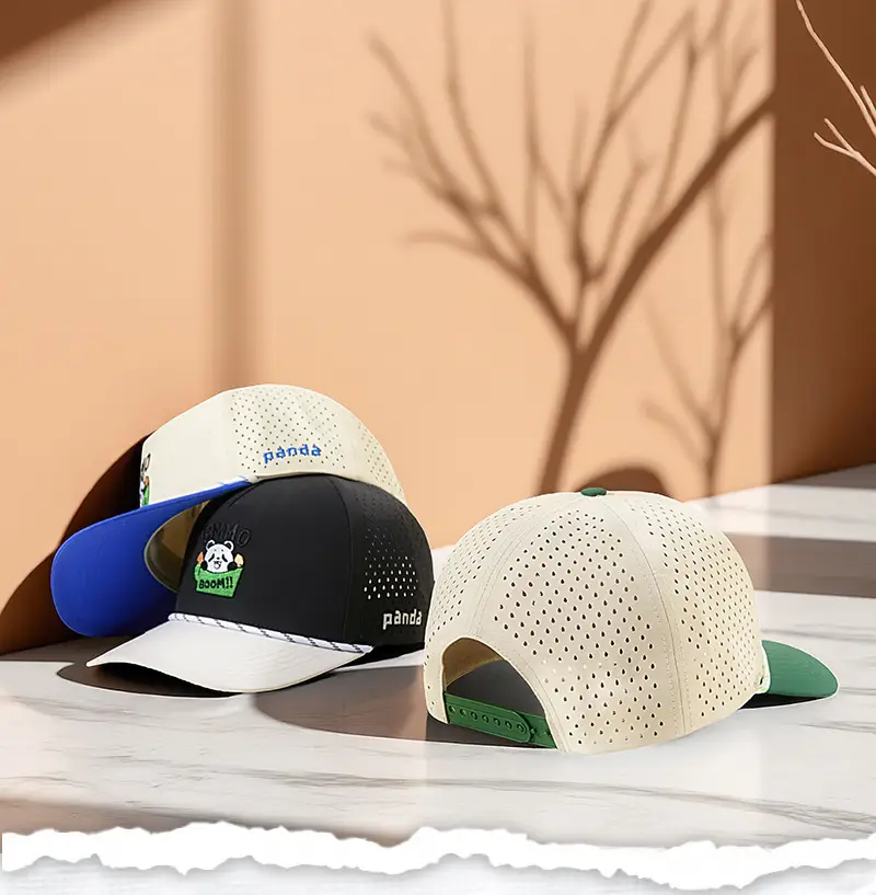 Summer Cartoon Duck Cap Green White Breathable 5-Page Top — feature 14