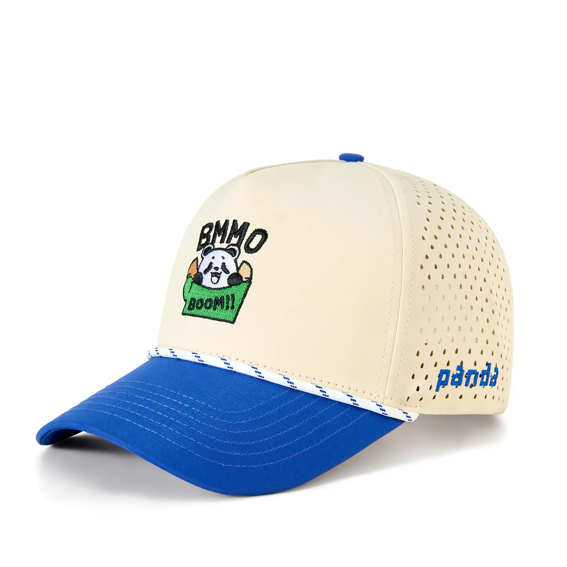 Summer Cartoon Duck Cap Green White Breathable 5-Page Top
