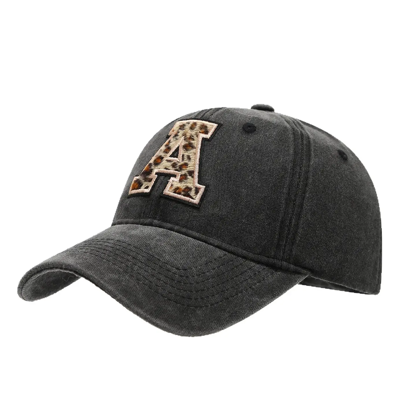 Black Leopard Print Baseball Cap for Women - Image 30