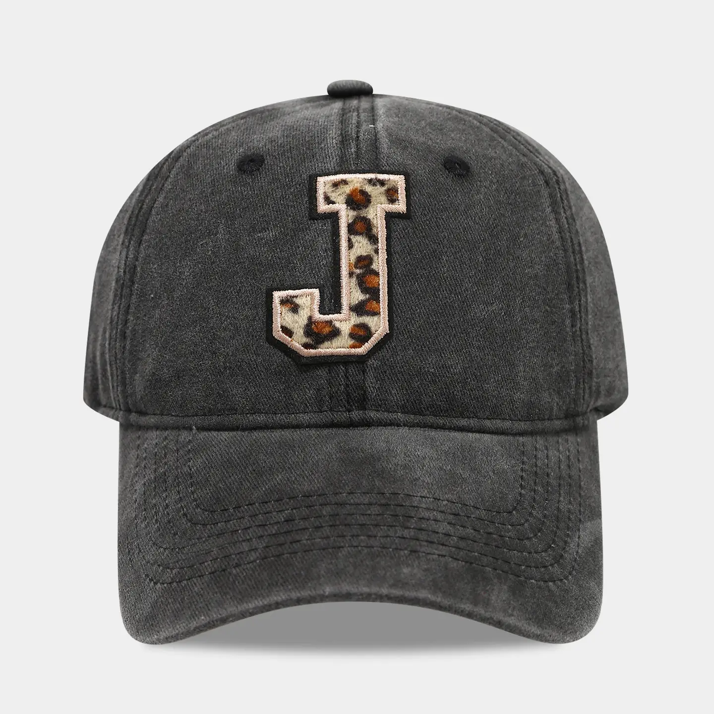 Black Leopard Print Baseball Cap for Women - Image 10