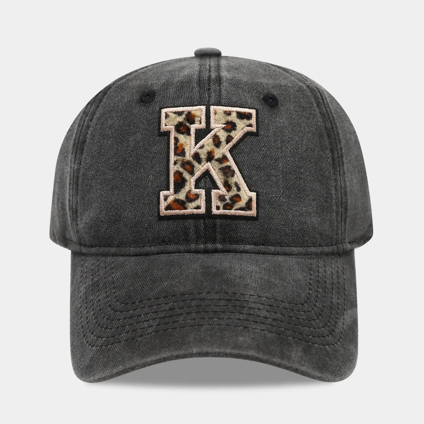 Black Leopard Print Baseball Cap for Women - Image 11