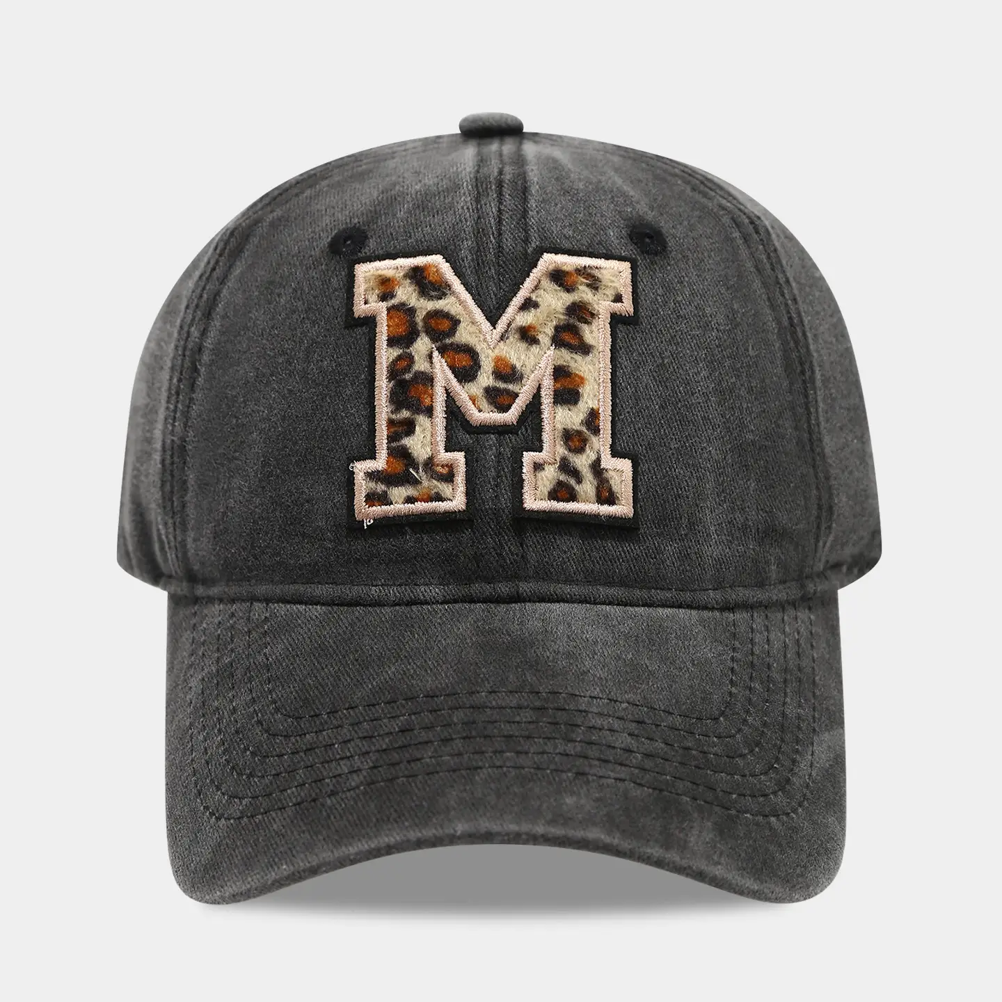 Black Leopard Print Baseball Cap for Women - Image 13