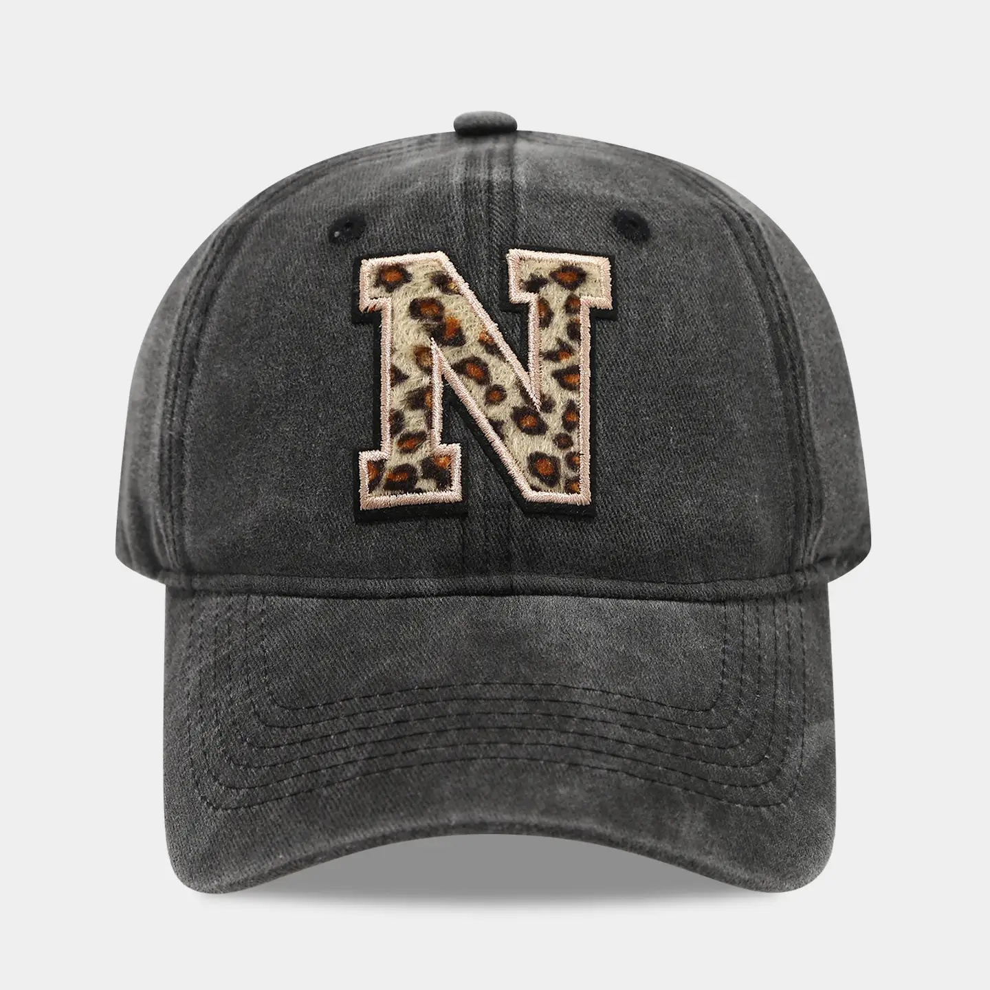 Black Leopard Print Baseball Cap for Women - Image 14