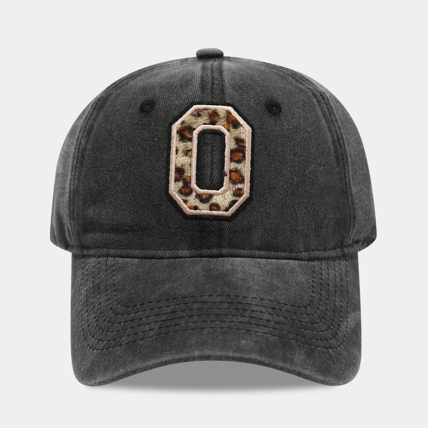 Black Leopard Print Baseball Cap for Women - Image 15