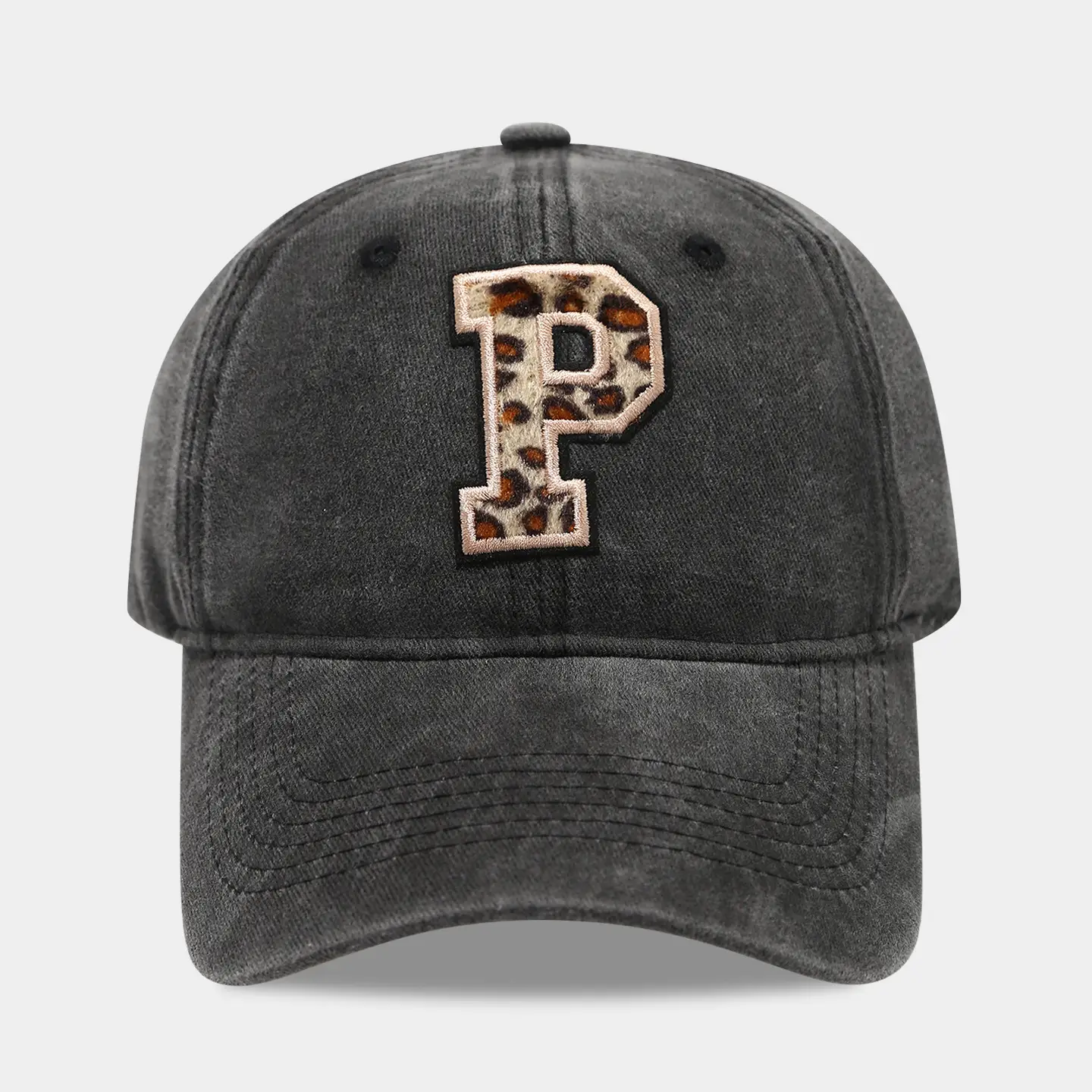 Black Leopard Print Baseball Cap for Women - Image 16
