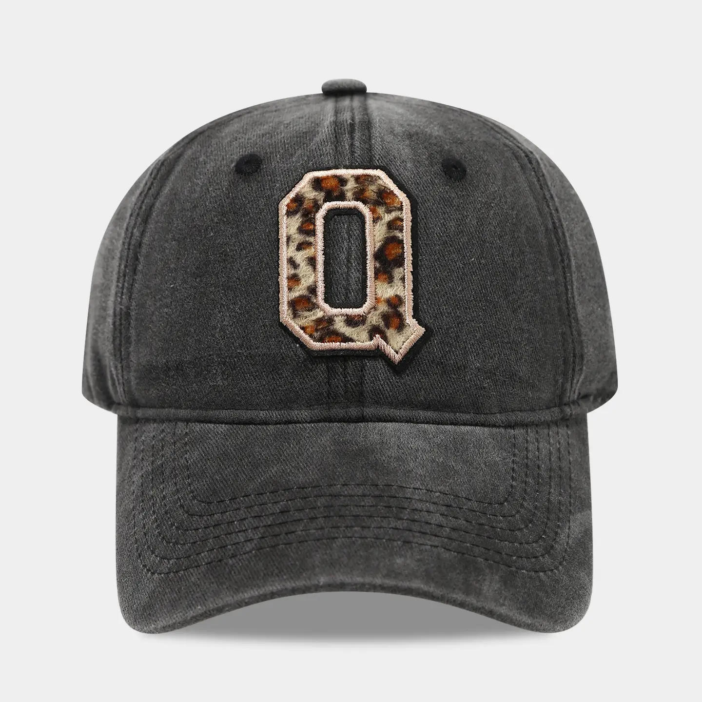 Black Leopard Print Baseball Cap for Women - Image 17