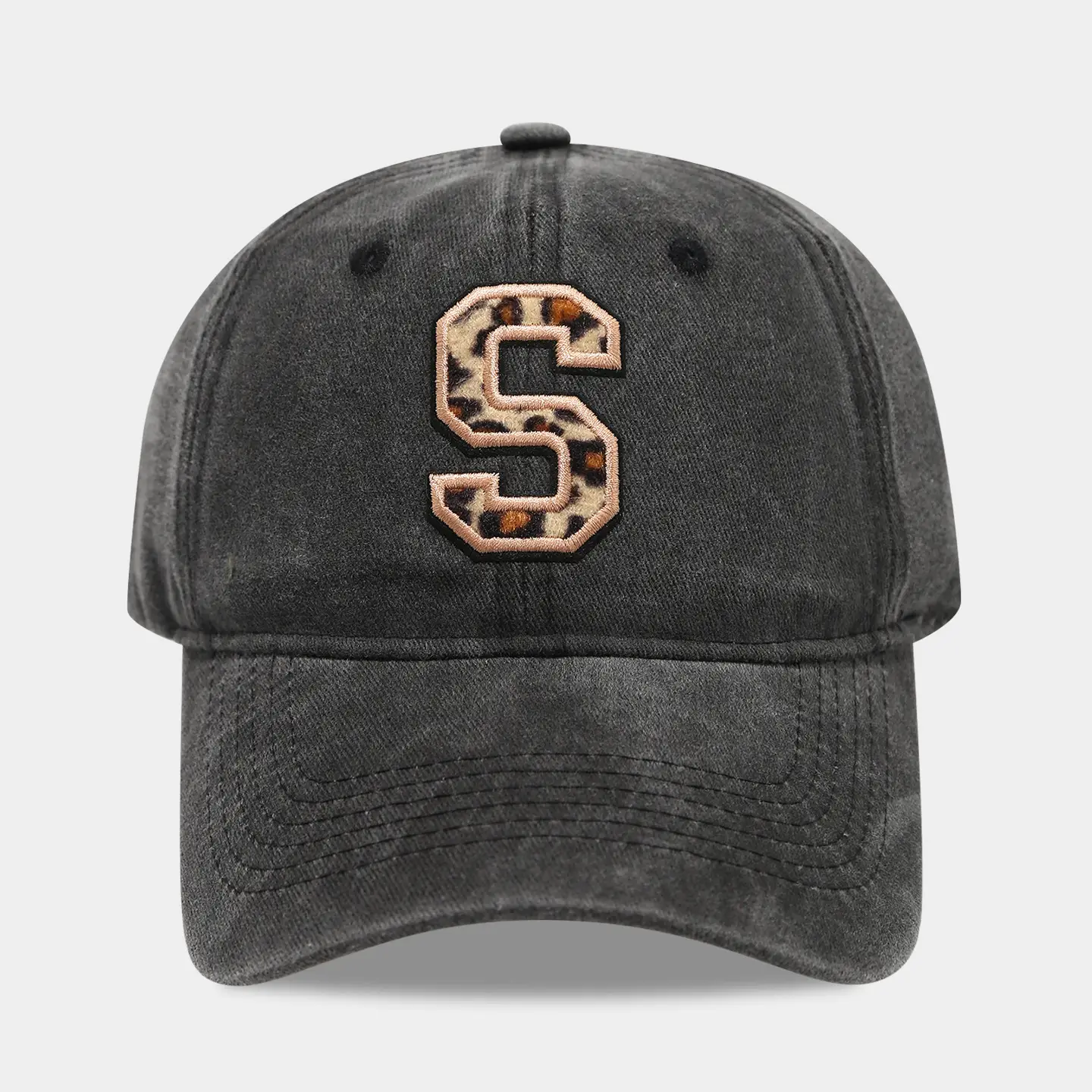 Black Leopard Print Baseball Cap for Women - Image 19
