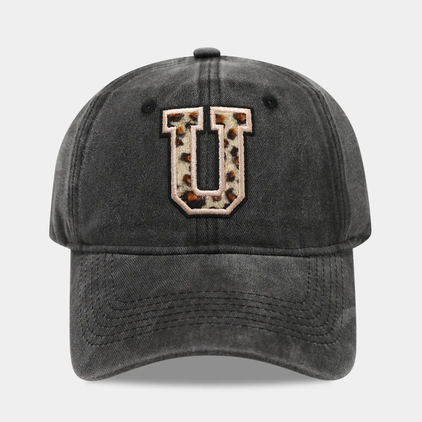 Black Leopard Print Baseball Cap for Women - Image 21