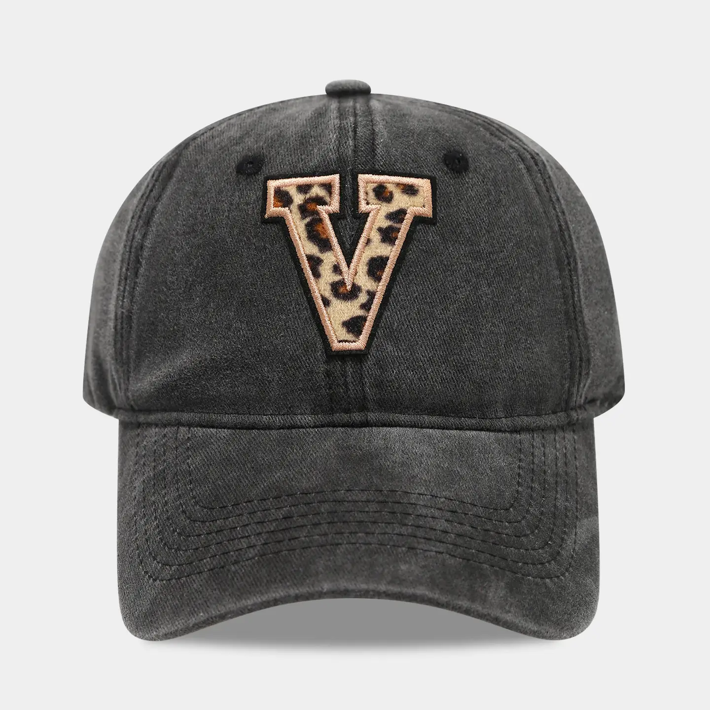 Black Leopard Print Baseball Cap for Women - Image 22