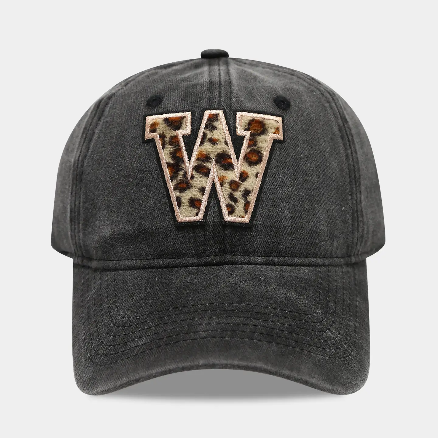 Black Leopard Print Baseball Cap for Women - Image 23