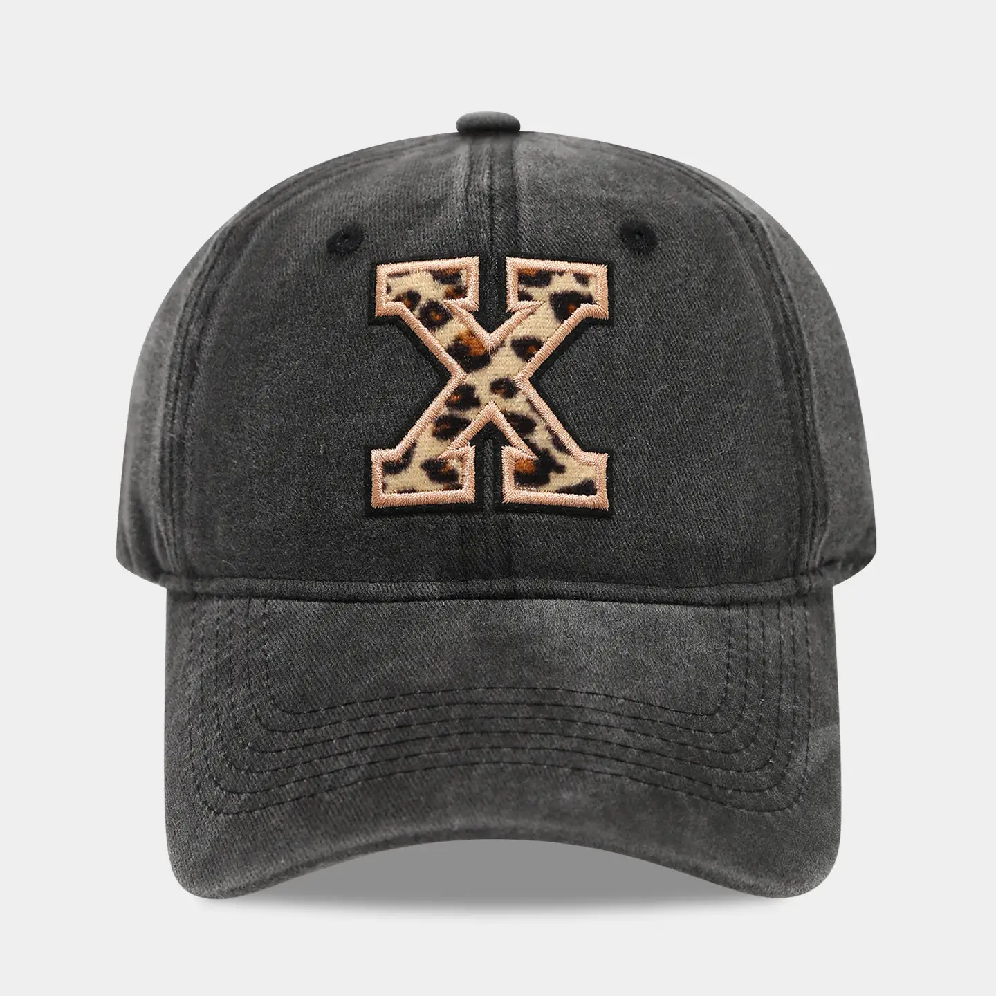 Black Leopard Print Baseball Cap for Women - Image 24
