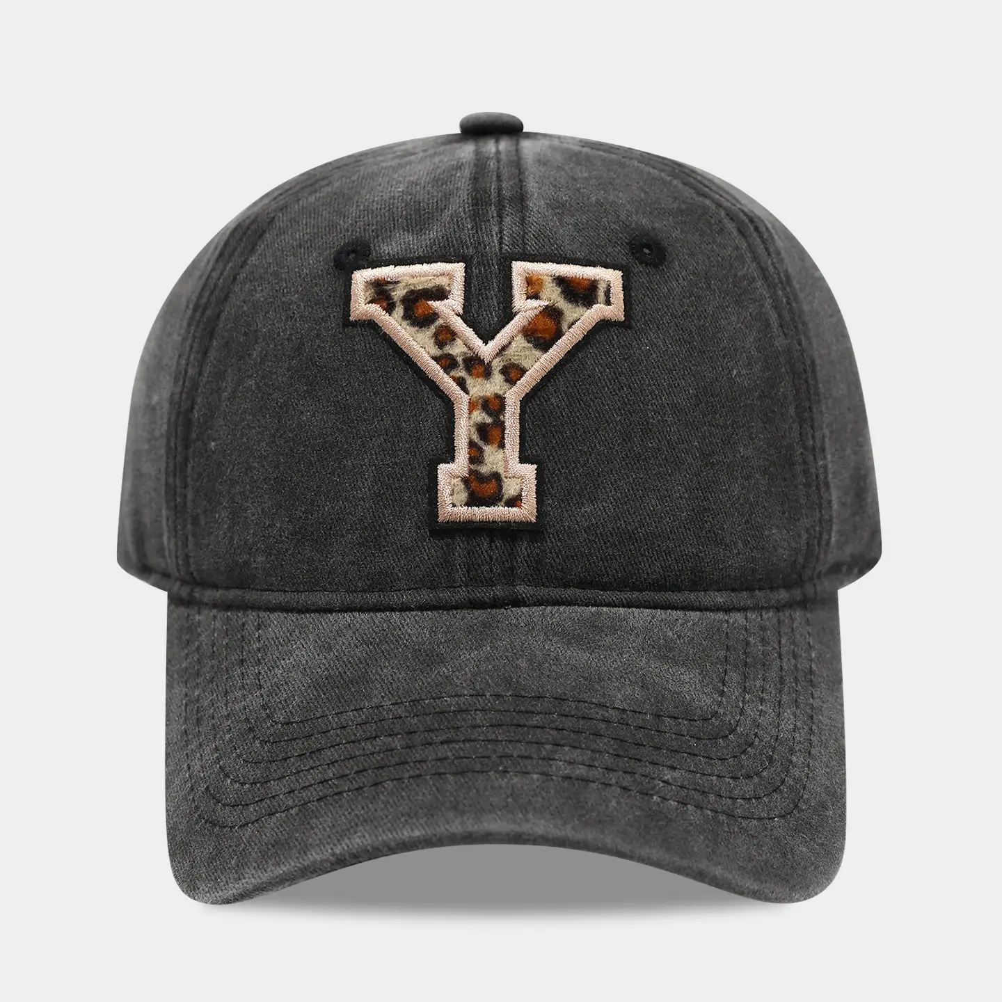 Black Leopard Print Baseball Cap for Women - Image 25