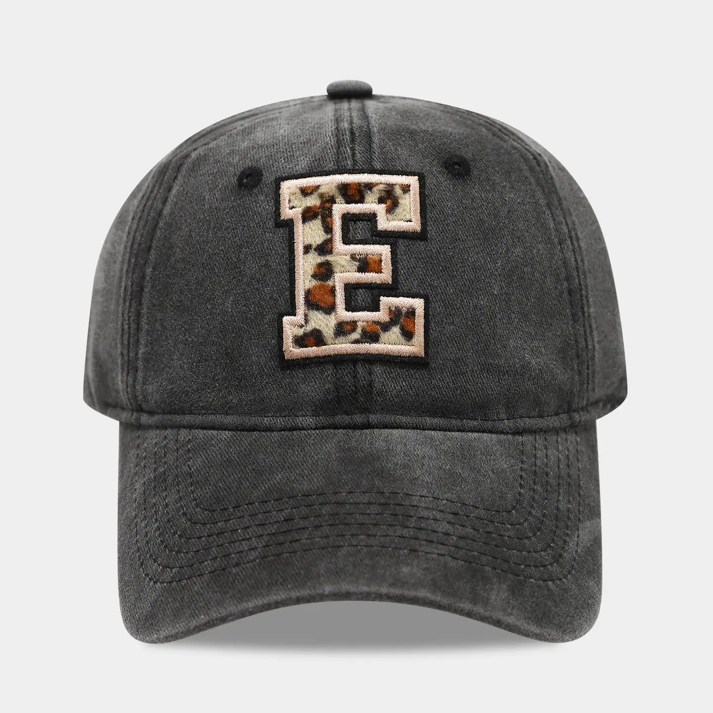 Black Leopard Print Baseball Cap for Women - Image 5